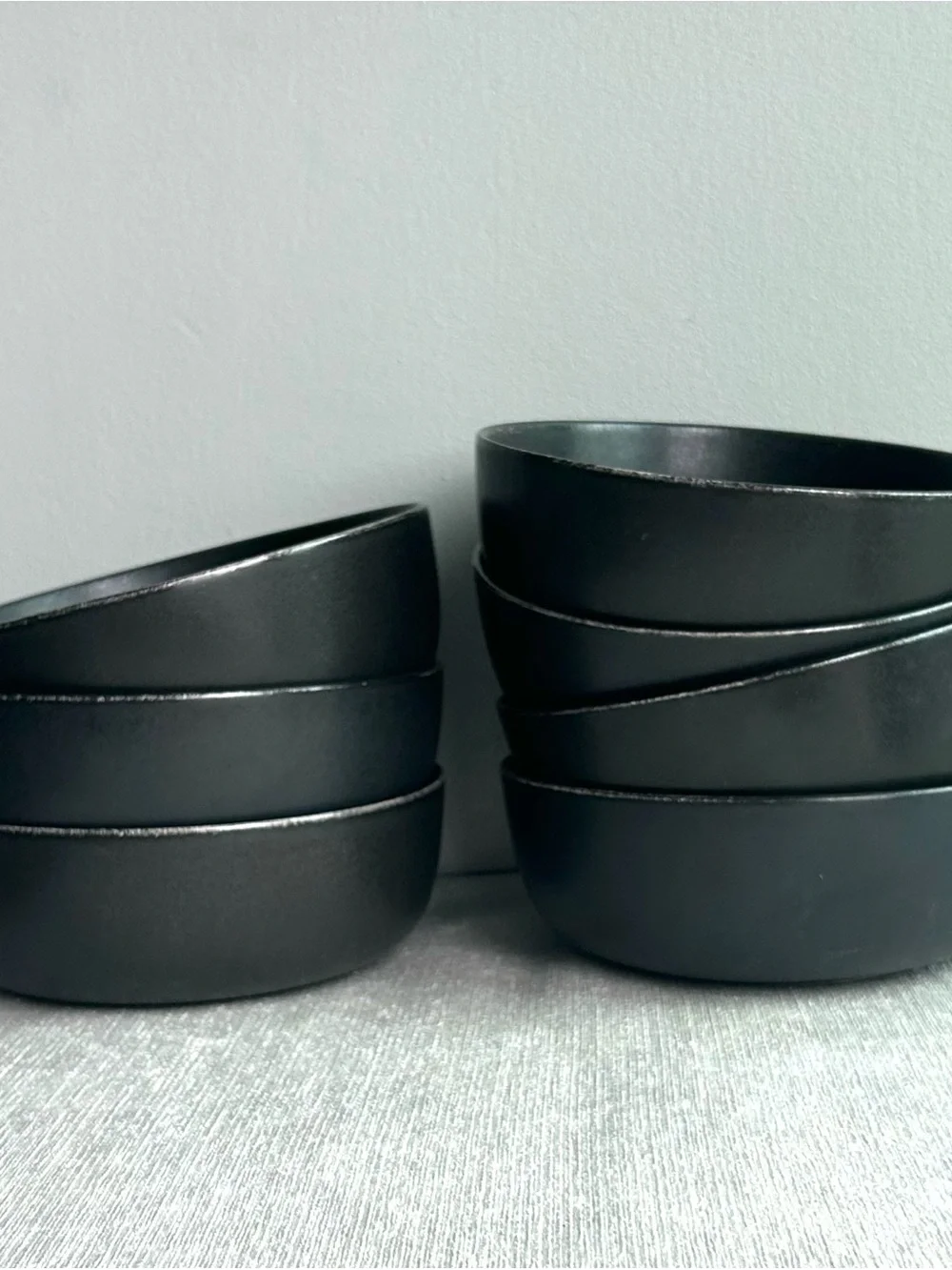 (7) POTTERY BARN mason stoneware cereal bowls excellent !! ⭐️